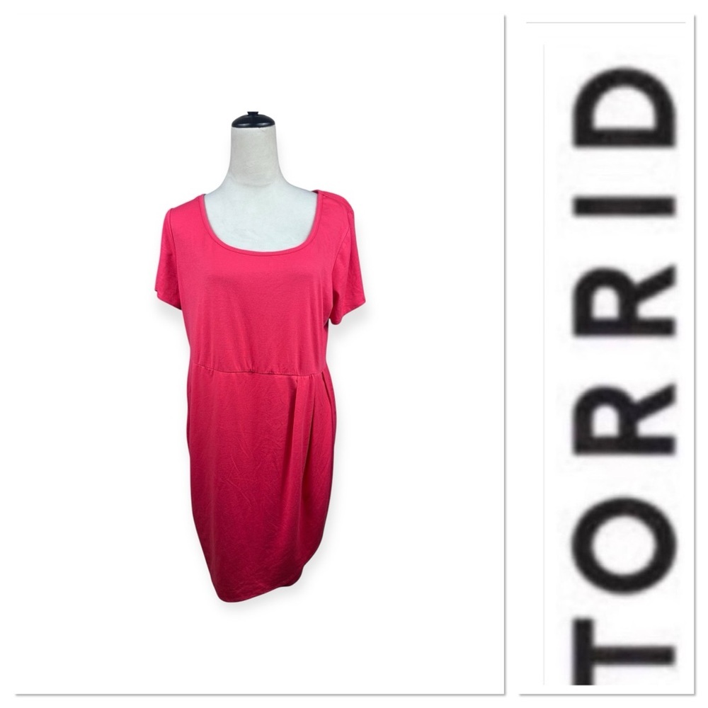 Torrid tulip dress in coral pink color size 2-2X/18-20